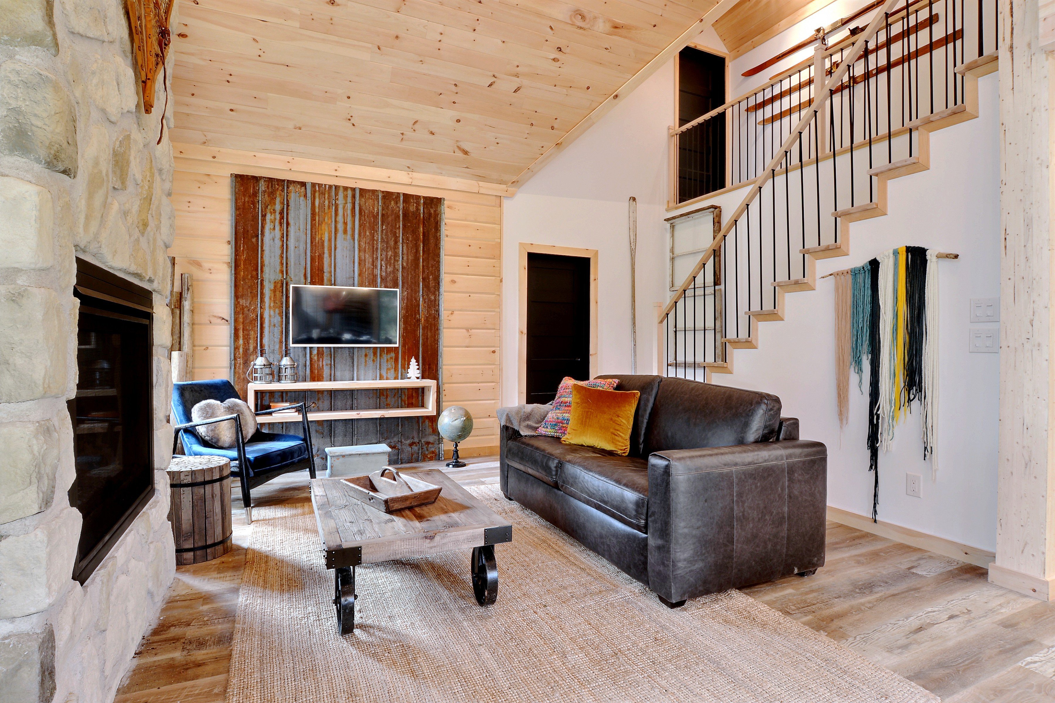 Timber Block Eastman Living Room and Stairs