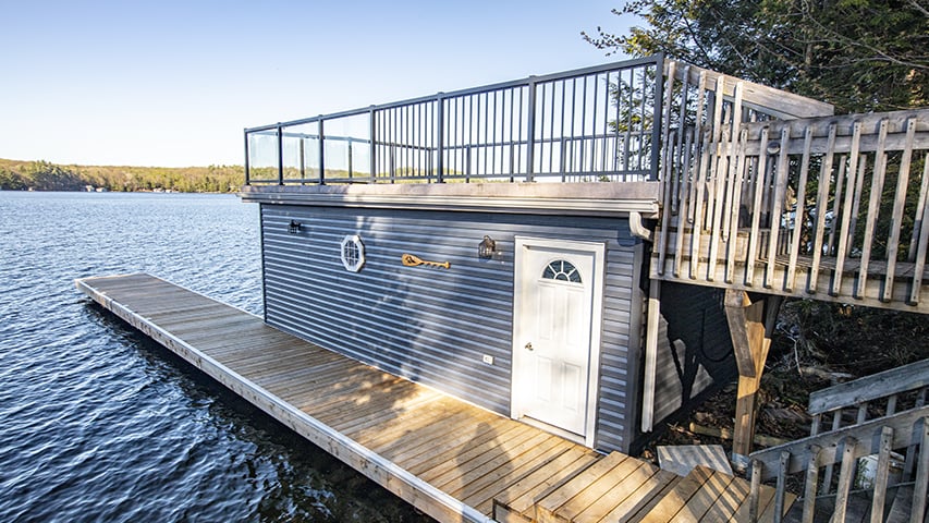 Timber Block custom boat house