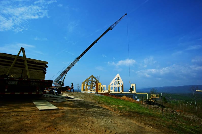 Timber Block custom construction wall raising 