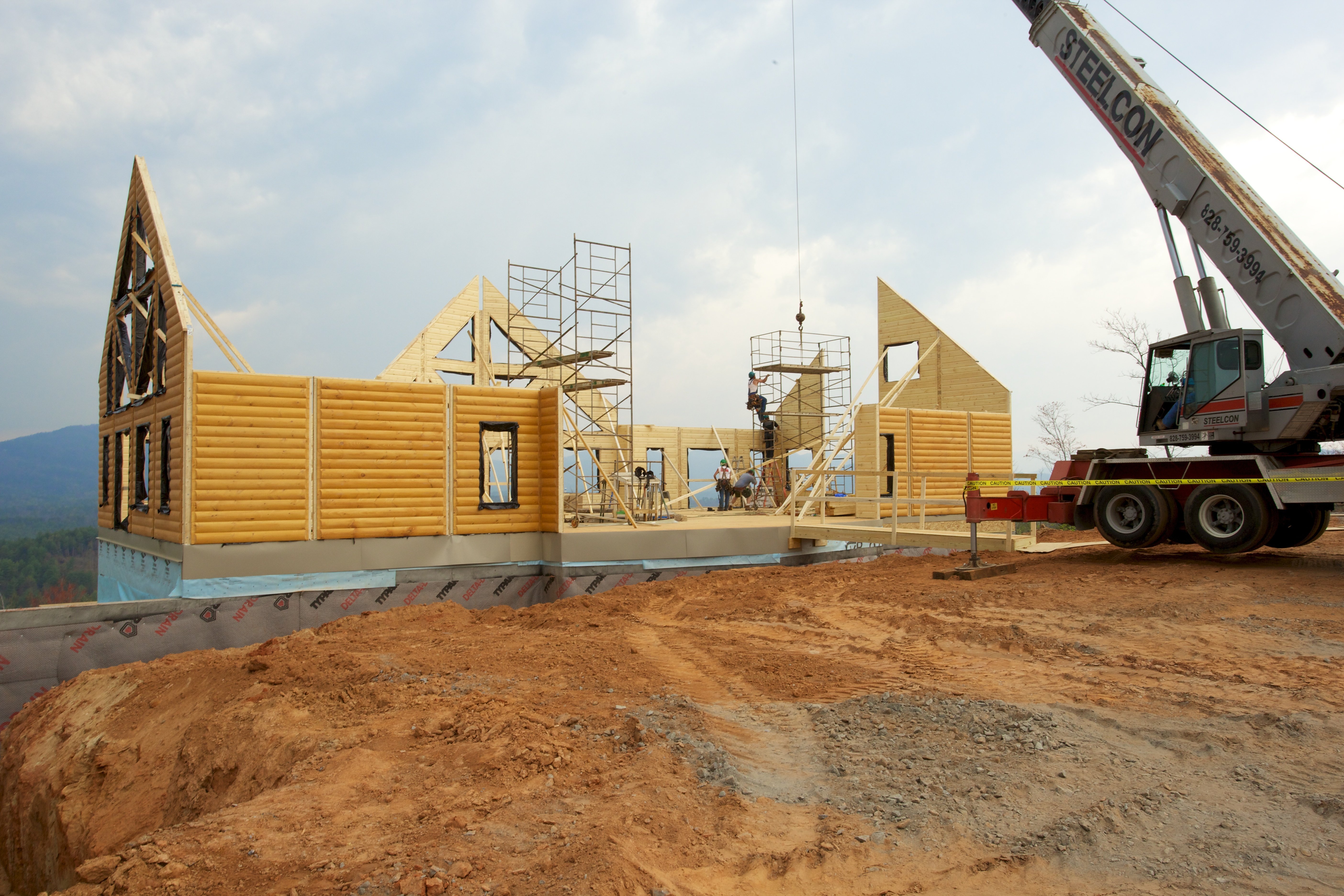 Timber Block North Carolina wall raising