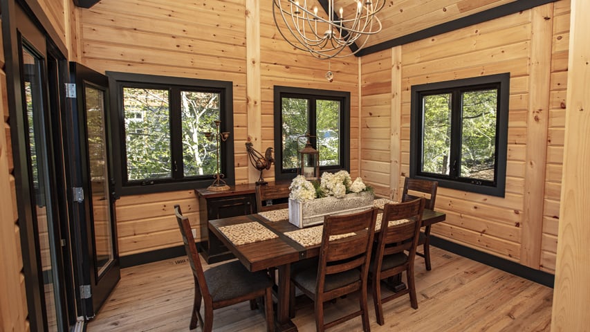 Timber Block Dining room 