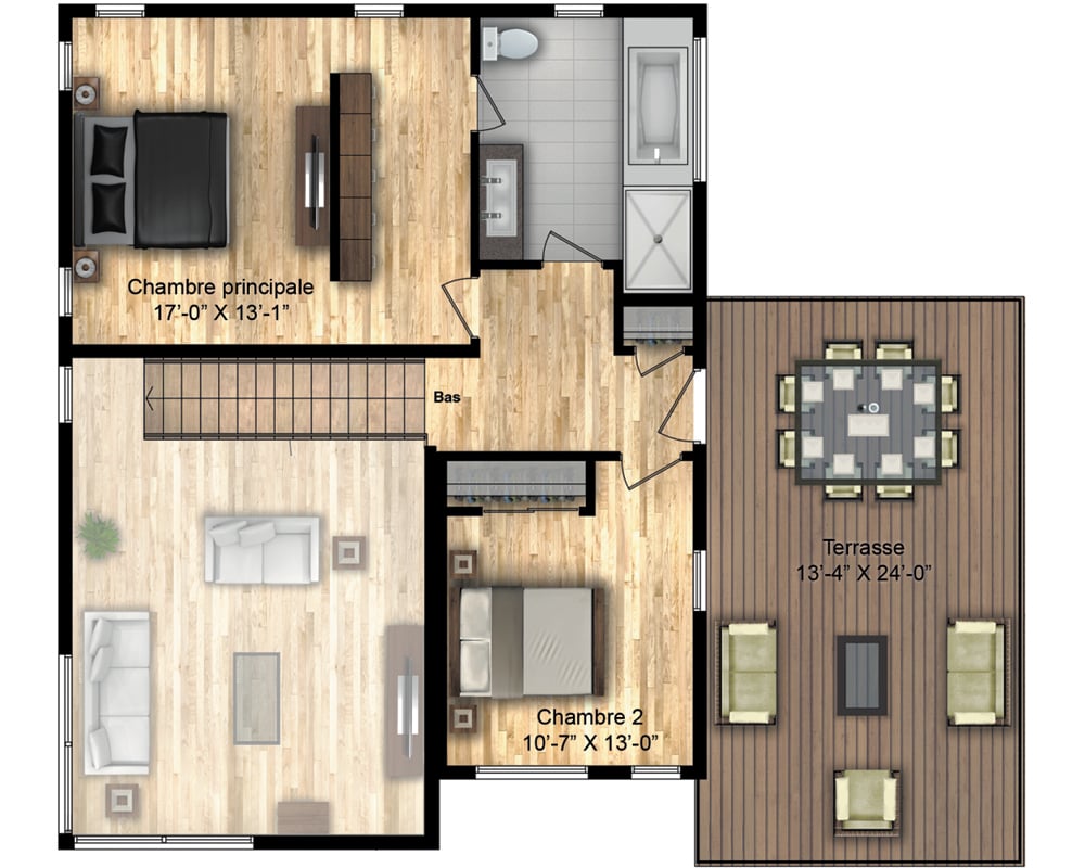 Timber Block Monterey Floor Plan Up 