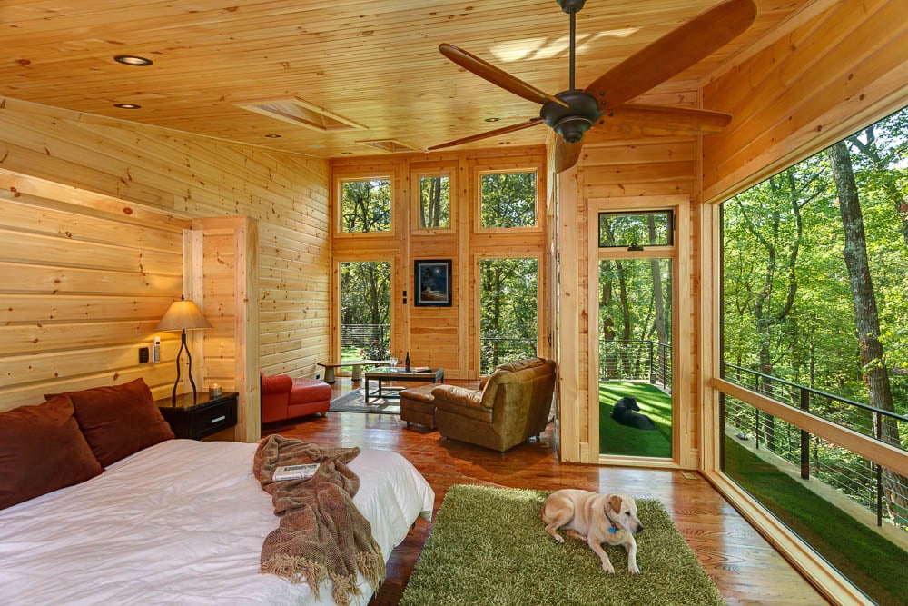 custom timber block master bedroom 