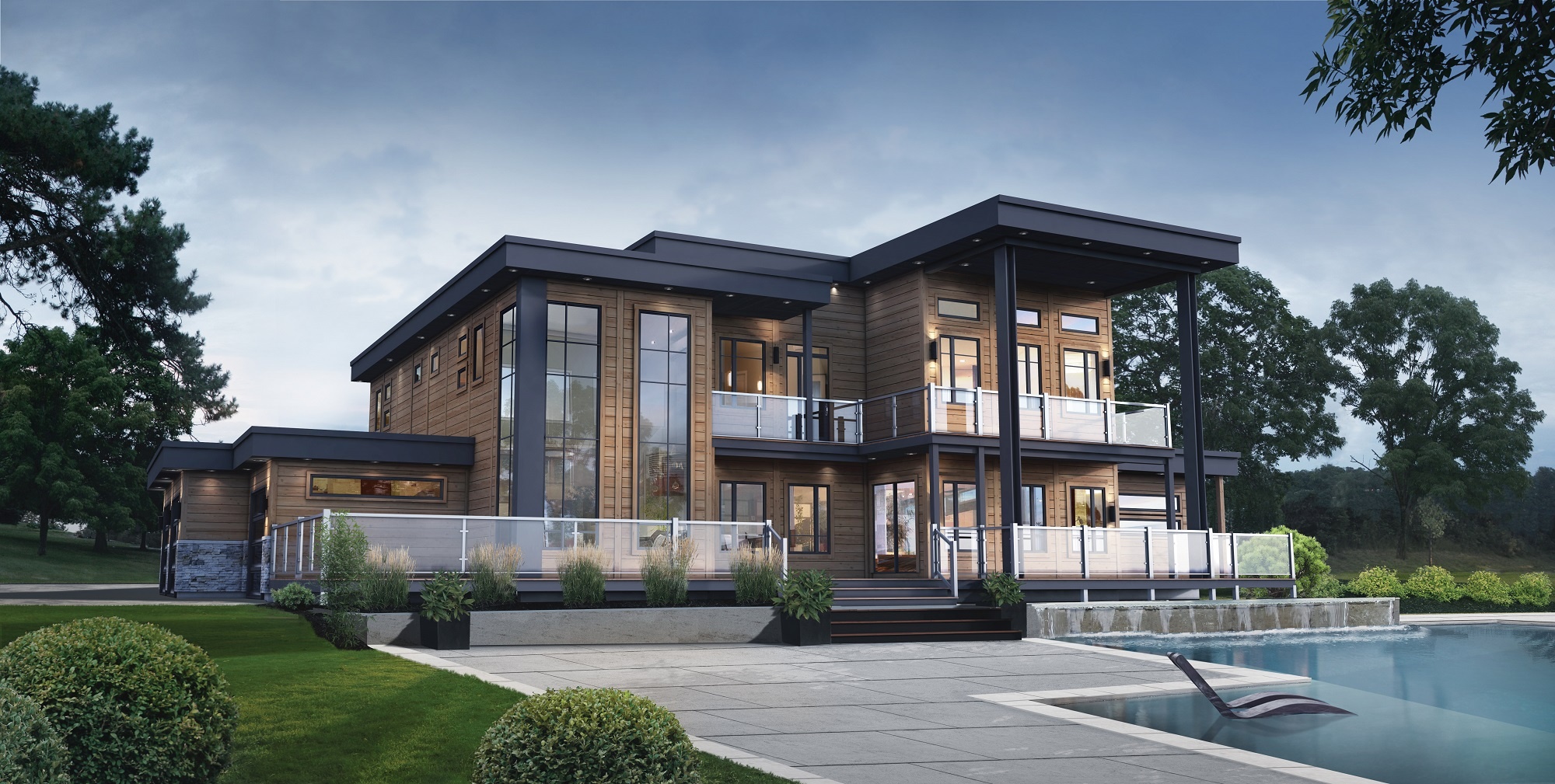 Panorama Timber Block Contemporary Model Home