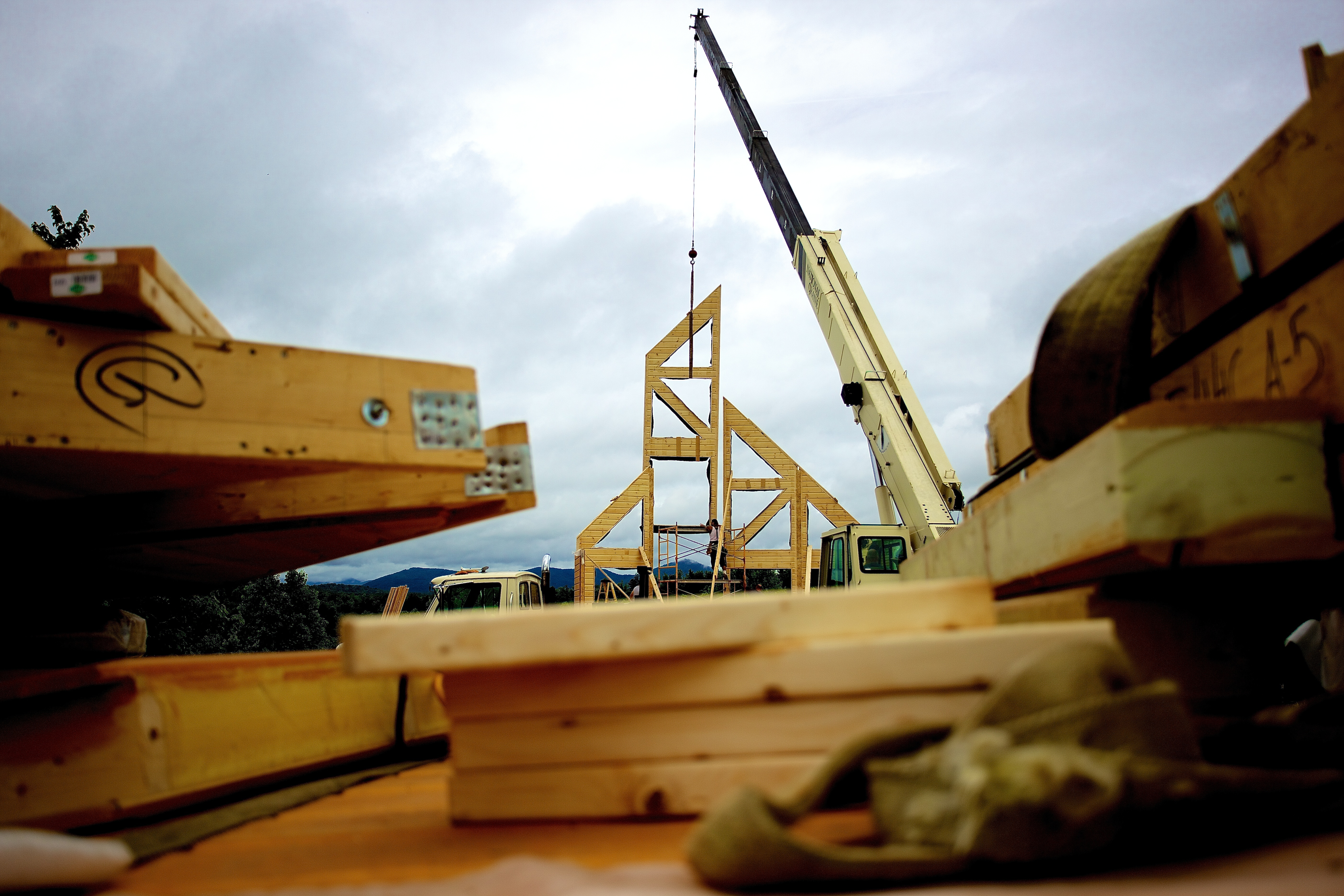 Timber Block wall raising