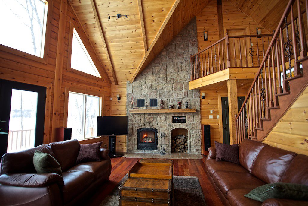 Timber Block classic wood fireplace