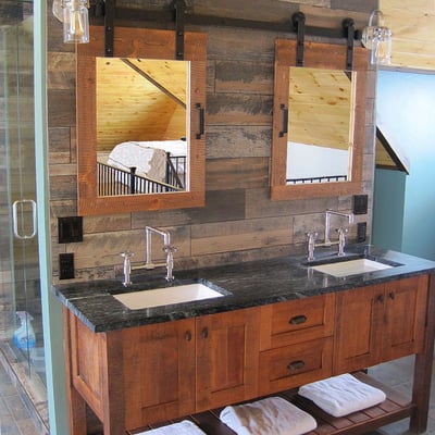 Timber Block bathroom vanity