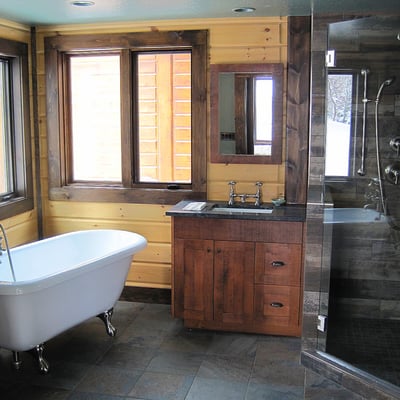 Timber Block bathtub
