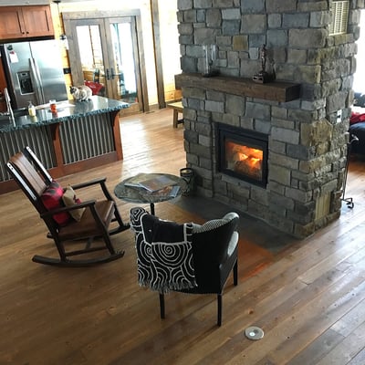 Fireplace custom timber block 