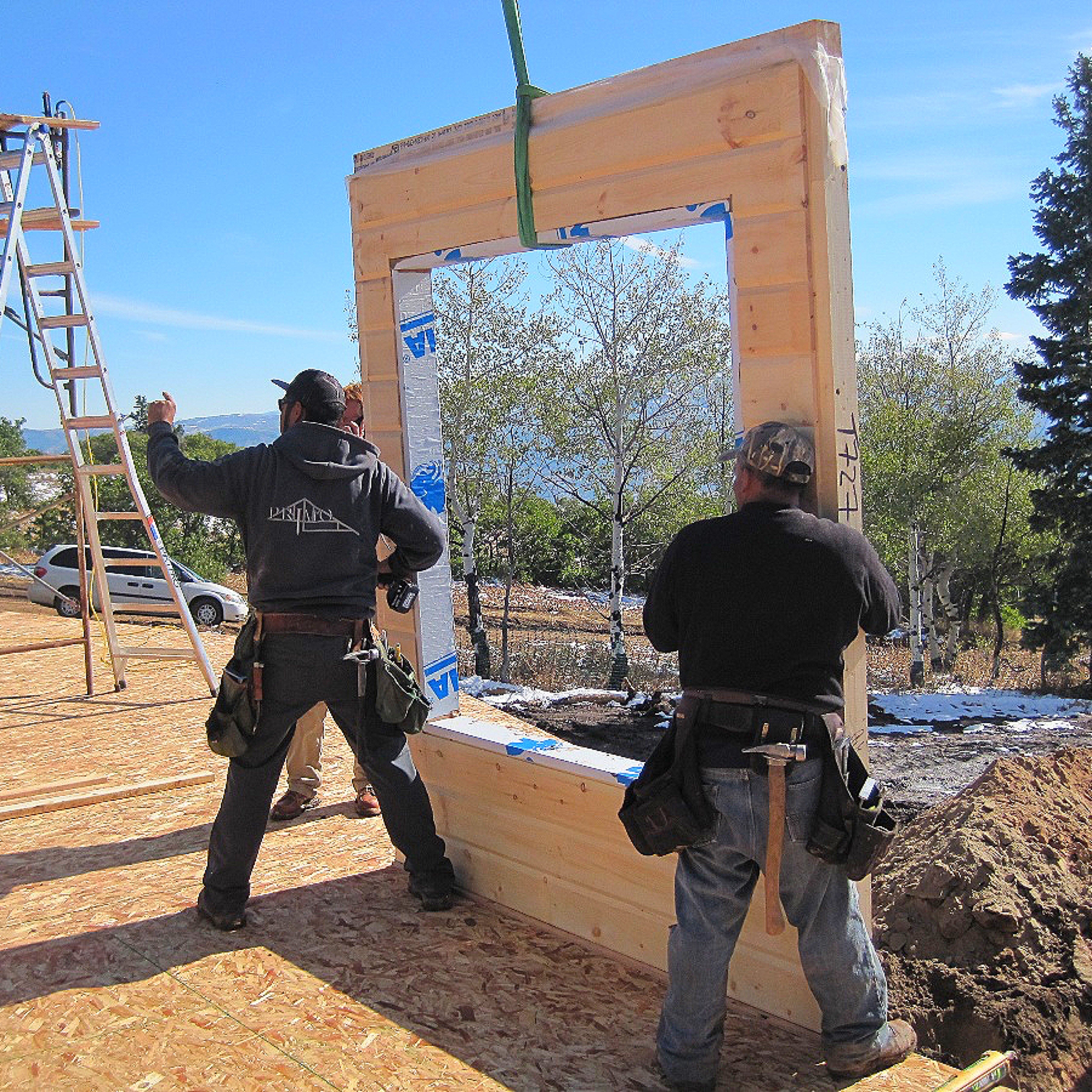 Timber Block wall raising 