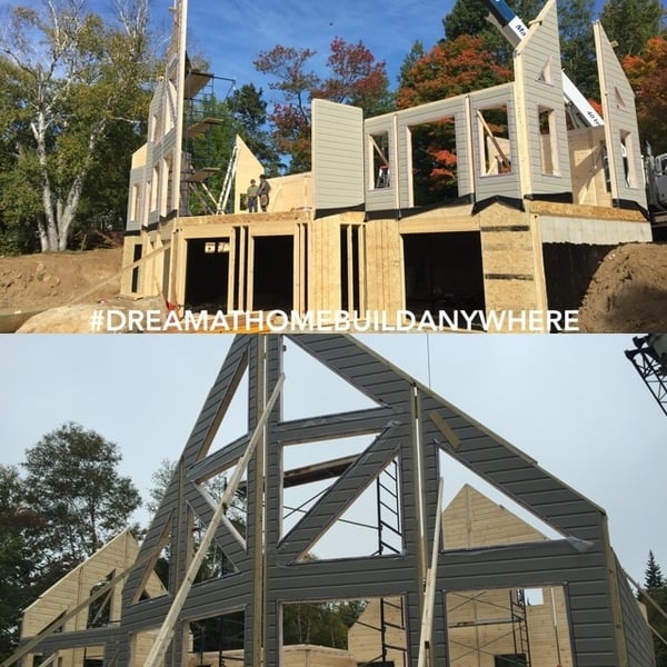 Timber Block Homes Wall Raising